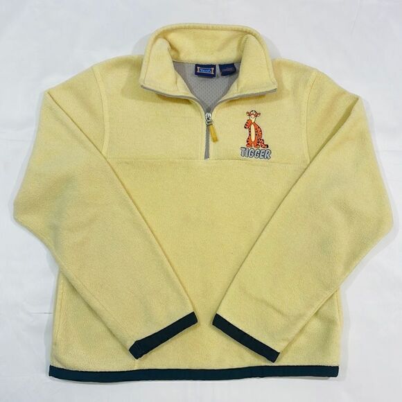 Vintage Disney Tigger Embroidered Fleece Quarter Zip Sweater - Picture 2 of 7